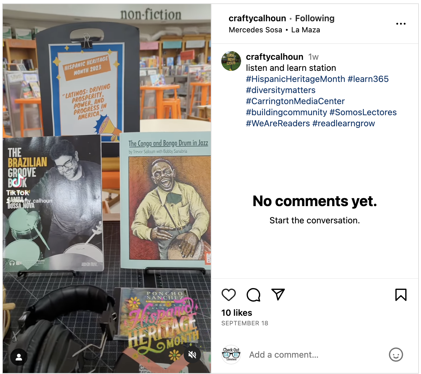 Screenshot of Instagram from Crafty Calhoun