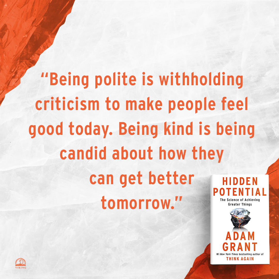 A quote from the book hidden potential by Adam Grant 
