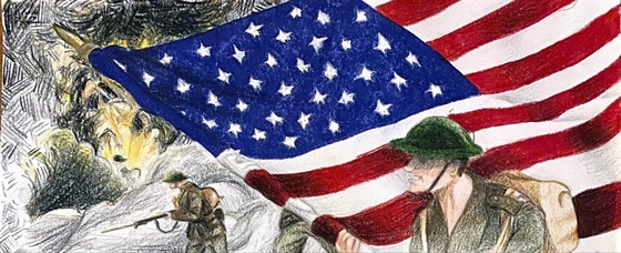 Student illustration of Sousa's stars and Stripes Forever