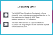 LIS Learning Series cover slide