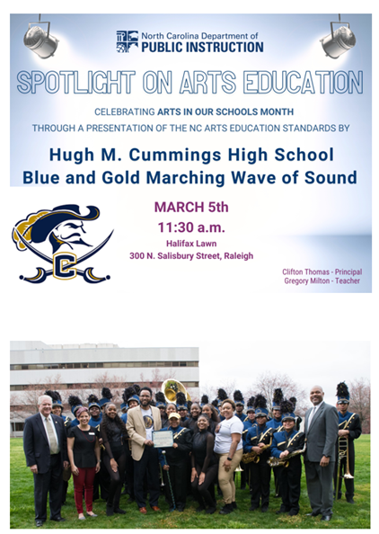 Hugh M. Cummings High School Blue and Gold Marching Wave of Sound