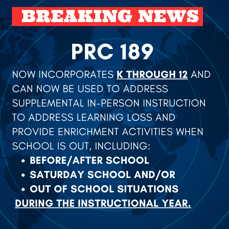 PRC 189 Update