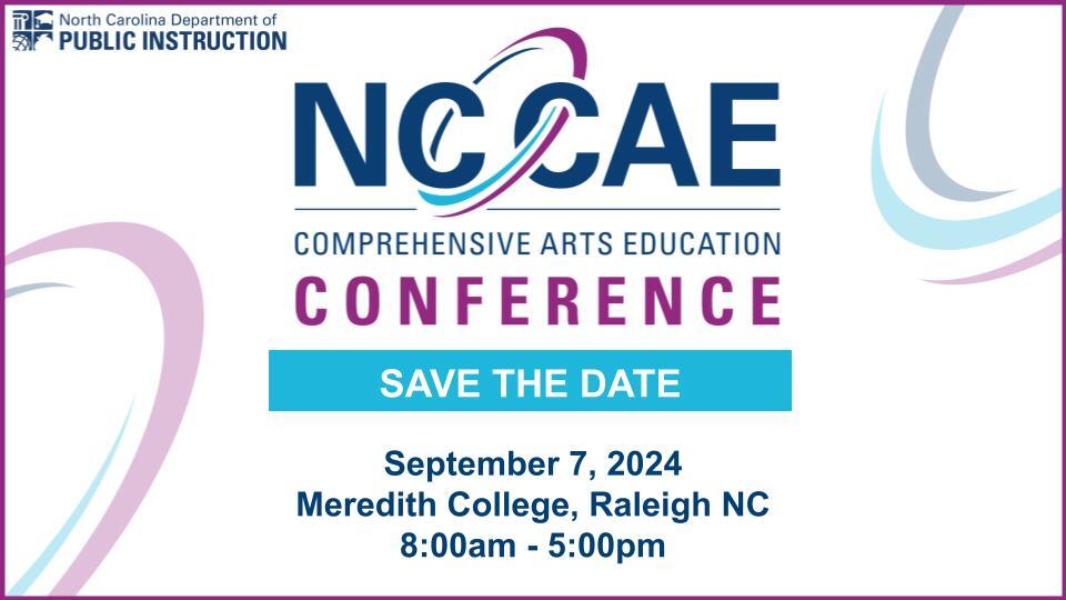 NC Comprehensive Arts Education Save-The-Date