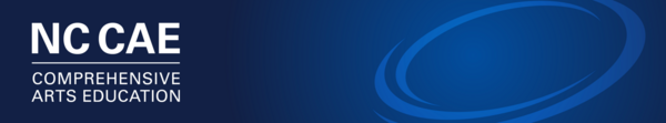 NC CAE Banner with blue swoosh
