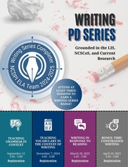 2024-25 Writing Professional Development Series Flyer