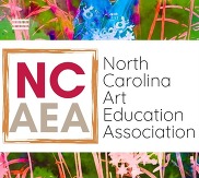 NCAEA Logo on a field of flowers
