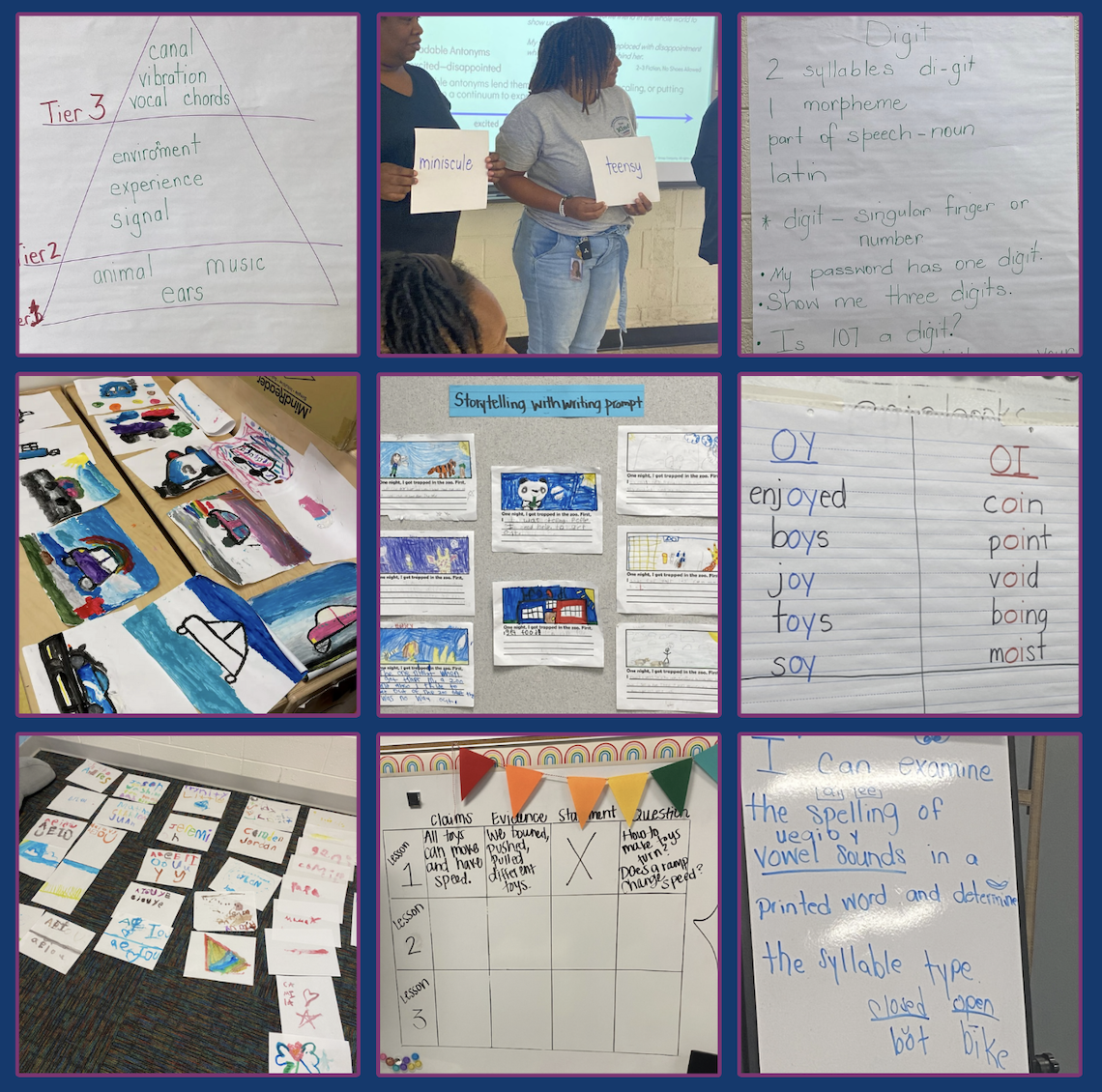 collage of wake county reading camp and alamance county LETRS session