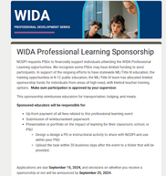 WIDA Sponsorship icon