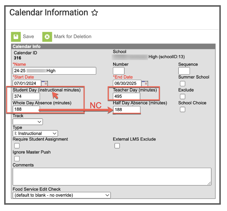 Calendar Student Day