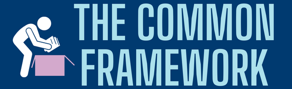 Common Framework banner with a stick figure opening a box