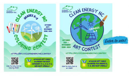 Clean Energy NC Coloring and Art Contest Fliers