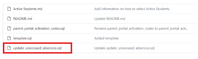 Update Unexcused Abscences