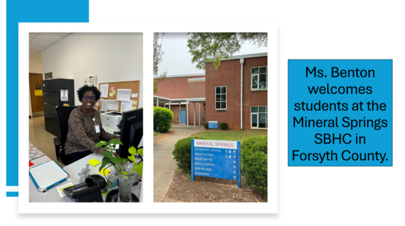 Image of SBHC and Welcoming Person at Reception