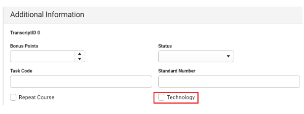 Adding Transcript Grades Update