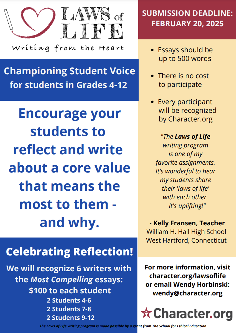 Laws of life Essay Contest