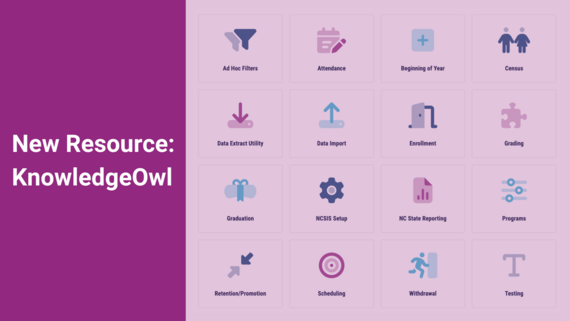 Graphic that reads "New Resource: KnowledgeOwl" with a screenshot of the webpage.