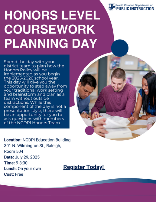 Honors Level Coursework PD