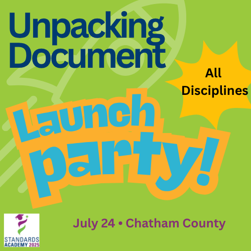 Bright Green Flyer that says Launch Party