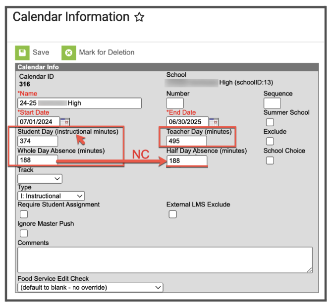 Calendar Information