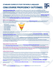 World Languages CDM Information document