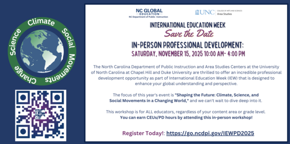 International Education Week PD event flyer