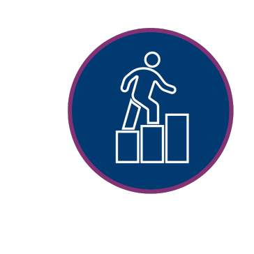 icon person going up steps