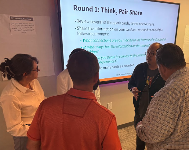 Picture of people discussing in a group