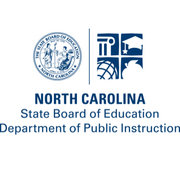 NC State Board of Education and DPI Partnership Logo, Centered Blue