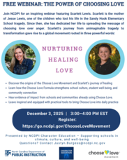 Flyer for The Power of Choosing Love webinar
