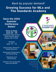 NCDPI Summer Institutes Save the Date flyer