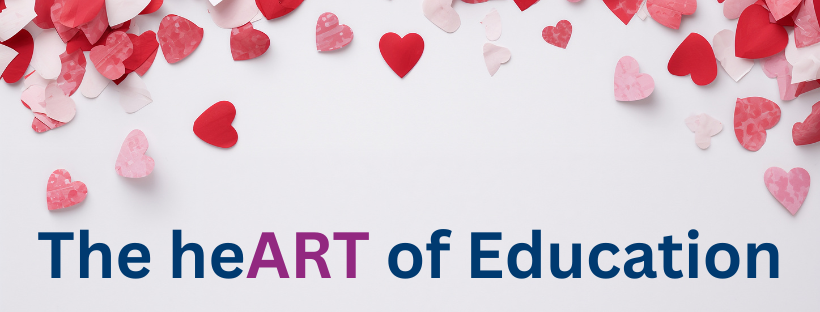 Hearts banner with the title The Heart of Education