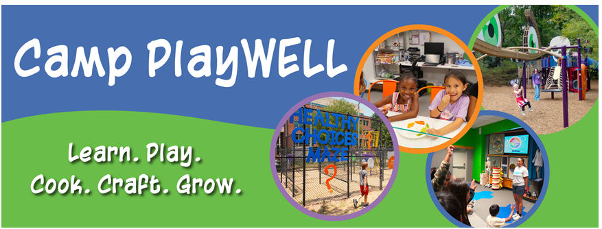 image of children on interactive playground and in education sessions