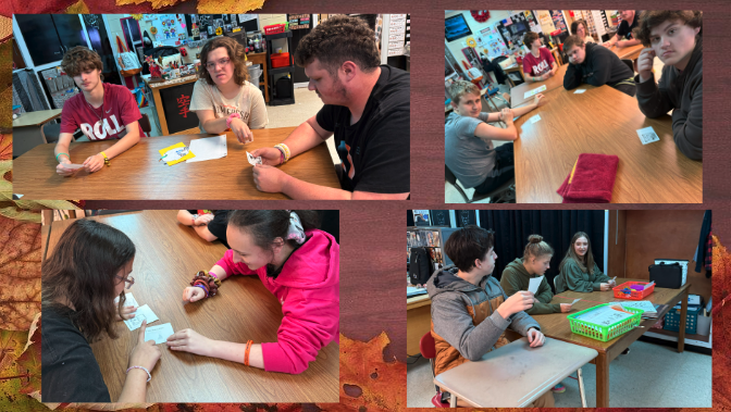 Picture of students at a Thanksgiving Feast