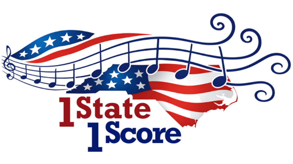 1 state 1 score logo in red white and blue to celebrate america 250