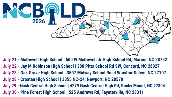 NCBOLD 2026 Locations Map