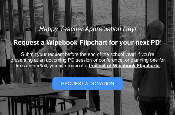 Wipebook Teacher Appreciation Day flyer