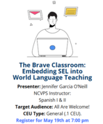 NCVPS Digital Transition Webinar: Embedding SEL into World Language Teaching flyer
