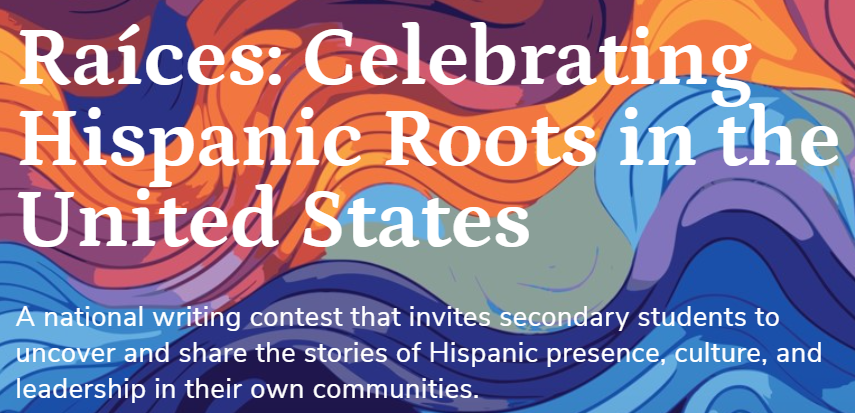 Raices Contest webpage visual