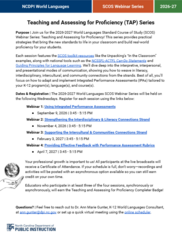 World Language Webinar Series brochure