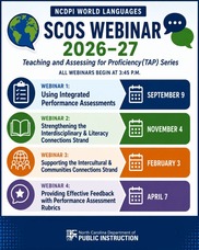 World Language webinar series flyer