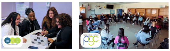 images of students in peer groups