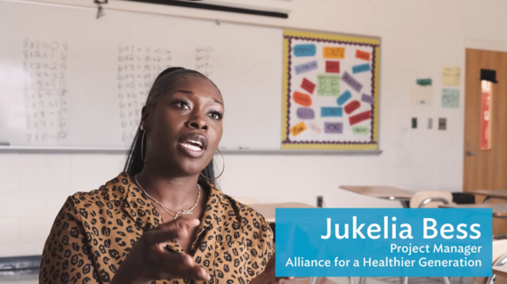 Image of Project Manager Jukelia Bess talking on video