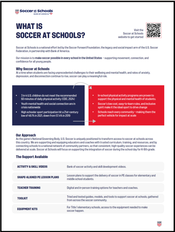 one pager from US Soccer