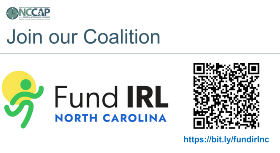 image of fund IRL and QR code to join coalition