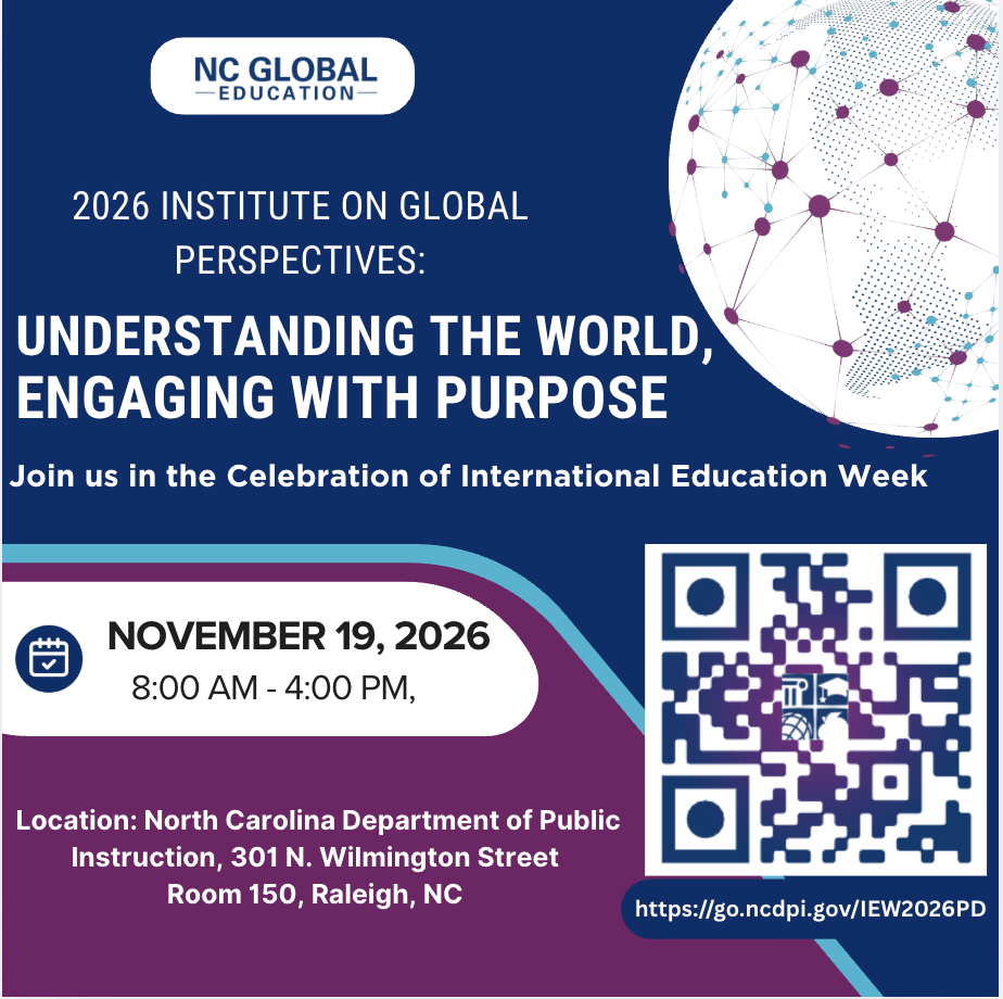 NCDPI Institute on Global Perspectives flyer