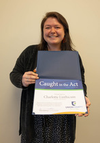 Caught in the Act recipient Charlotte Linthicum