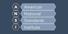 Picture of ANSI logo stating American National Standards Institute