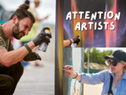 Muralists, attention artists