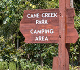 Cane Creek Park campground signs
