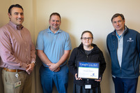 Caught in the Act Recipient Amanda Shelton and County Management